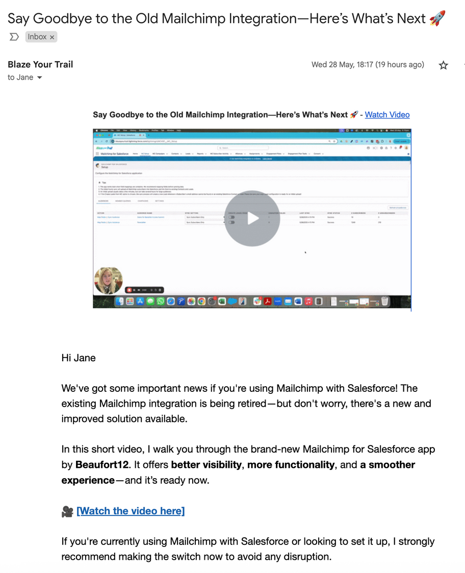 Important Update for Mailchimp + Salesforce Users!