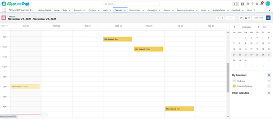 Creating a custom calendar for appointments